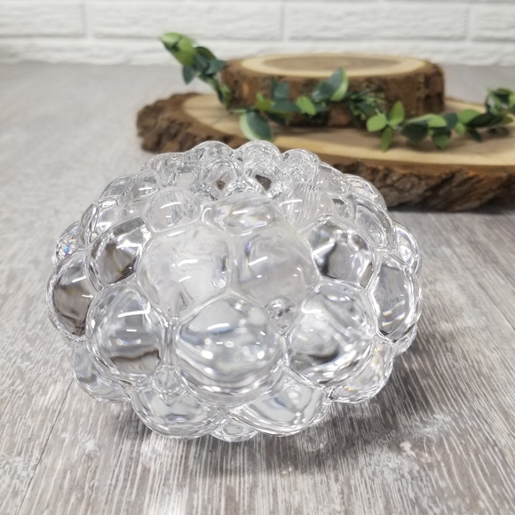 Orrefors raspberry crystal candle holder - Picture 6 of 12